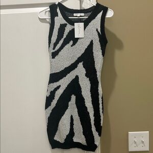 Knit Patterned Sleeveless Dress